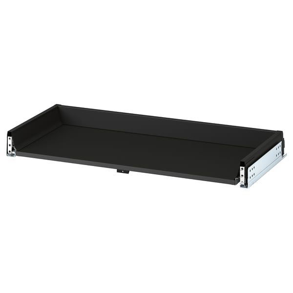 En KNIVSHULT svart låda med en elegant, modern design, med släta sidor och en foliefinish.