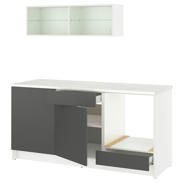 KNOXHULT Kök, mörkgrå, 180x61x220 cm