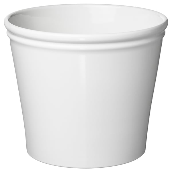 KÖRSBÄRSBJÖRK Kruka, vit, 24 cm
