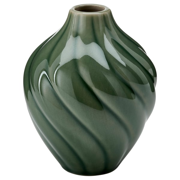 KORNSPARV Vas, grön, 12 cm