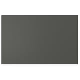 Mörkgrå rektangulär förvaringsmöbelfront, elegant och enkel design, modernt utseende.