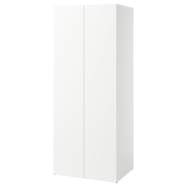 LASTARE-garderob – minimalistisk, rektangulär, vit, kompakt förvaring