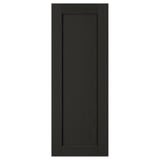 LERHYTTAN: svart kökslucka, ram i massivt trä, fasade kanter, askfanerpanel, klassisk design.