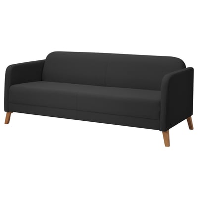 Svart soffa, moderna träben