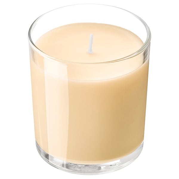 LOTSFÅGEL Doftljus i glas, Persika ljusorange, 40 tim.