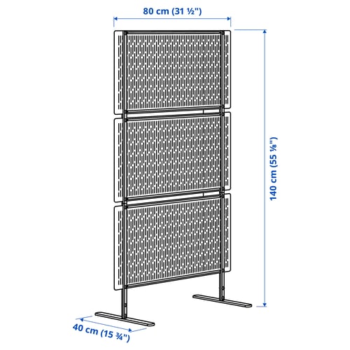 Illustration med mått för produkten: LUNGÖN.