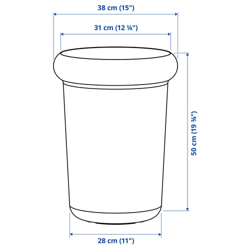 Illustration med mått för produkten: MÅBÄRSBUSKE.