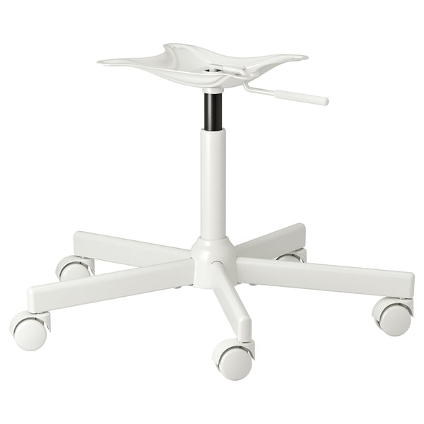 Justerbar bas för kontorsstol med hjul och stjärnformad design.