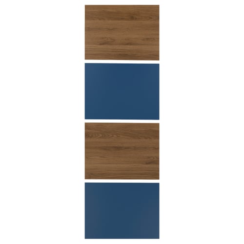 MEHAMN rumsavdelare med blå sidor och sidor i trä.