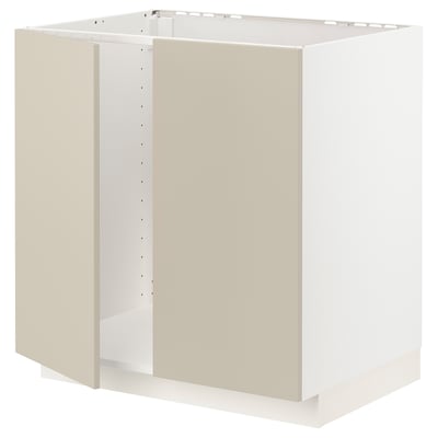 METOD köksskåp, beige, rektangulär, modern design, slät yta.