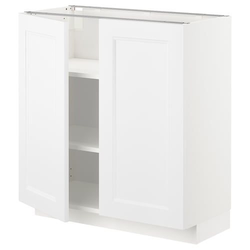 METOD vit köksmöbel, rektangulär, två dörrar, justerbara hyllor, modern design.