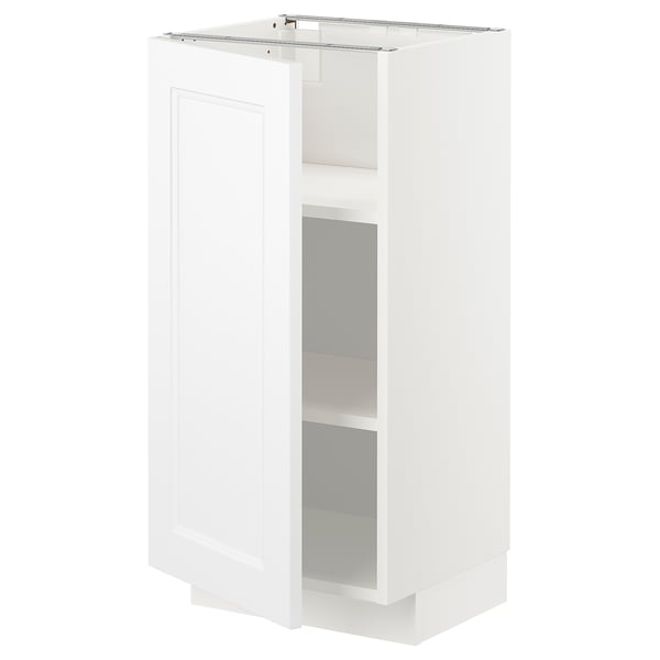 Vitt METOD-skåp, elegant modern design, justerbara hyllor, robust konstruktion.