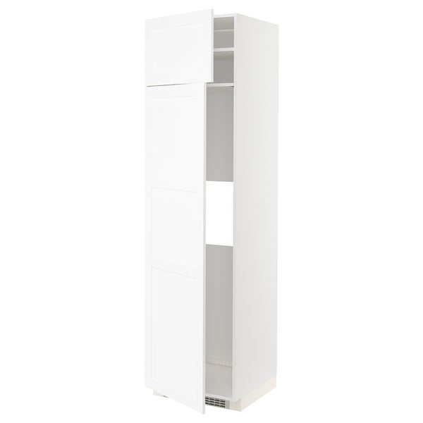 Ett vitt METOD köksskåp med modern design och en enkeldörr.
