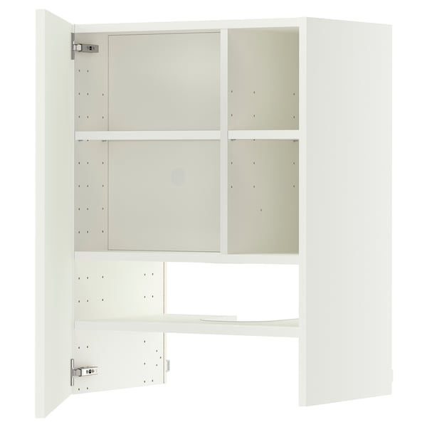 METOD Väggskåp f köksfläkt/dörr, vit/Aspudden matt vit, 60x80 cm