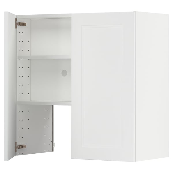 Ikea METOD vitt köksskåp, fyrkantig design med justerbar hylla.