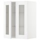 Vitt ikea METOD köksskåp set med glasdörrar. Minimalistisk, modern design.