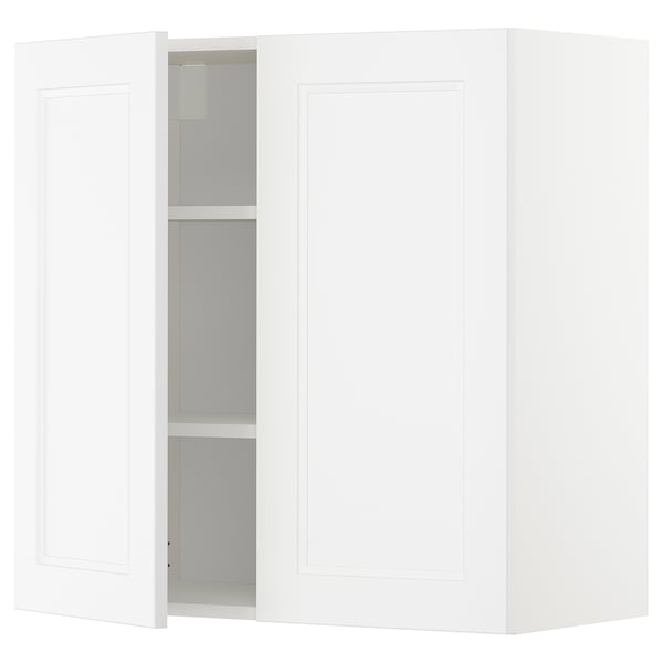 METOD väggskåp, vitt, rektangulärt, modern design, justerbara hyllplan.