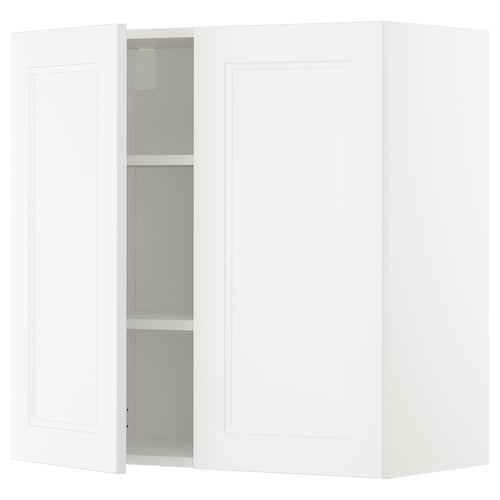 METOD väggskåp, vitt, rektangulärt, modern design, justerbara hyllplan.