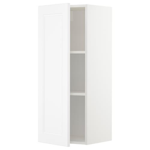 Vitt METOD köksskåp med en justerbar hylla, modern design.
