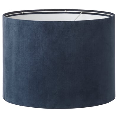 MOLNSKIKT lampskärm i blå sammet; återvunnen polyester; cylindrisk form; Smidig design.