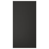 NICKEBO svart skåppanel, rektangulär, elegant modern design, matt yta, återvunnet material.