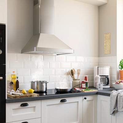 NILSBYN Väggmonterad köksfläkt, IKEA 300 rostfritt stålfärg, 60 cm
