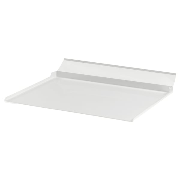 NYTTIG, vit plastbricka, fyrkantig form, platt, enkel design.