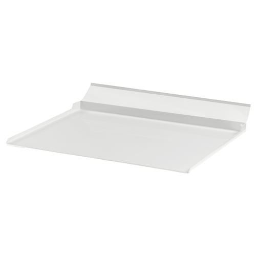 NYTTIG, vit plastbricka, fyrkantig form, platt, enkel design.