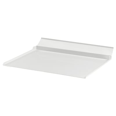 NYTTIG, vit plastbricka, fyrkantig form, platt, enkel design.