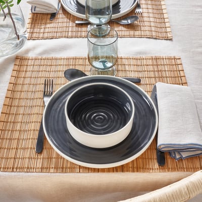 OMBONAD Skål, mörkgrå, 15 cm