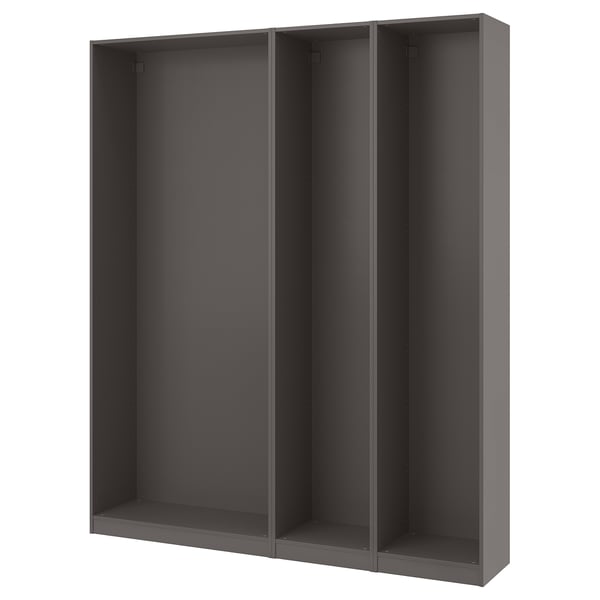 Svart PAX garderobsstomme, rektangulär, modern design.
