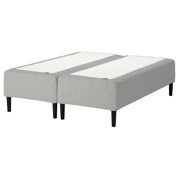 RÅHOLMAR Resårbtn m pocketresårkärna 5 zoner, inkl ben medium fast/Tibbleby beige/grå, 160x200 cm