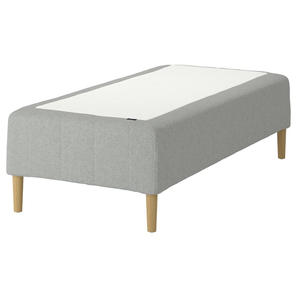 RÅHOLMAR Resårbtn m pocketresårkärna 5 zoner, inkl ben medium fast/Tibbleby beige/grå, 105x200 cm