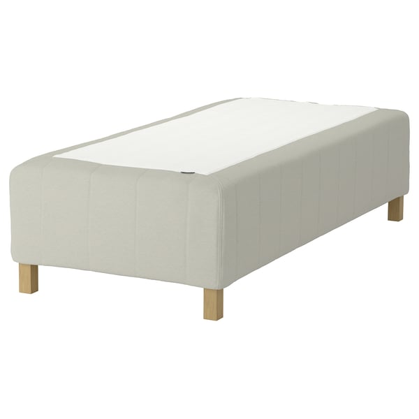 RISHÖJDEN Resårbtn m pocketresårkärna 7 zoner, inkl ben medium fast/Knisa ljusbeige, 105x200 cm