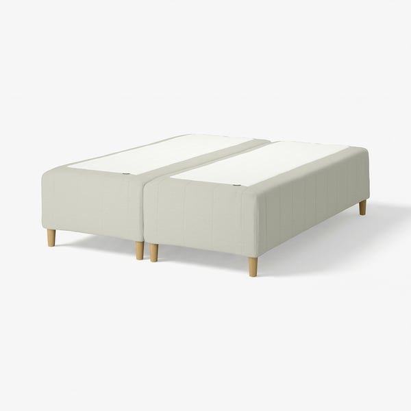 RISHÖJDEN Resårbtn m pocketresårkärna 7 zoner, inkl ben medium fast/Knisa ljusbeige, 160x200 cm