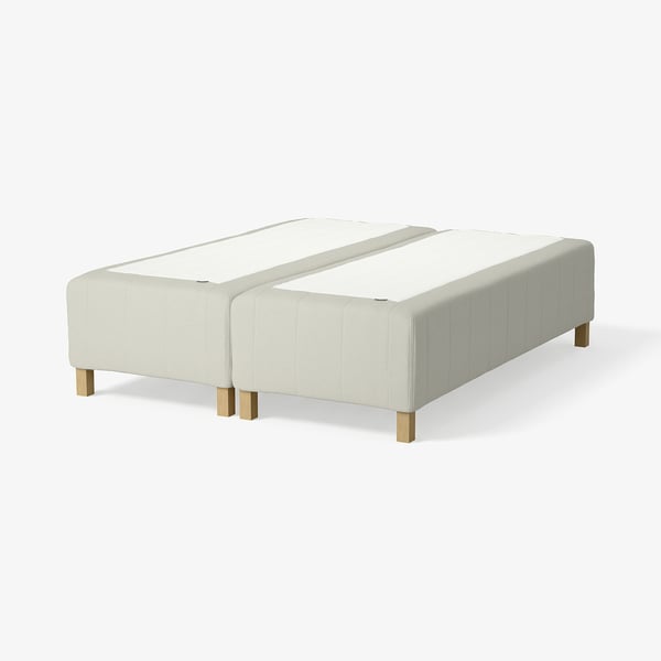 RISHÖJDEN Resårbtn m pocketresårkärna 7 zoner, inkl ben medium fast/Knisa ljusbeige, 160x200 cm