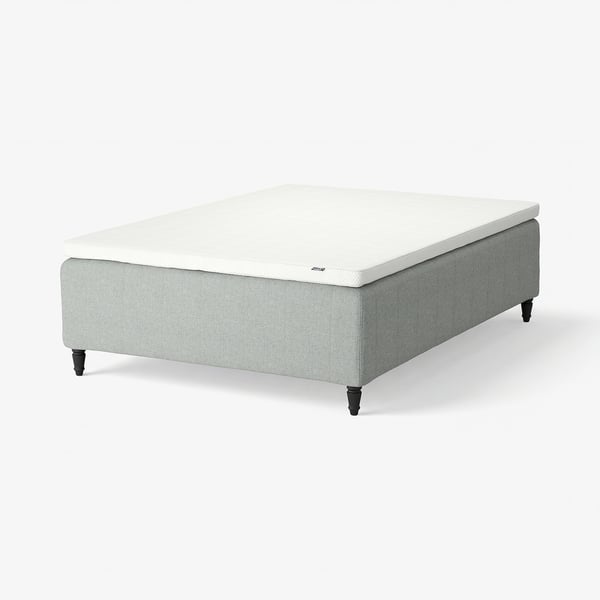 RISHÖJDEN Resårbtn m pocketresårkärna 7 zoner, inkl ben och bäddmadrass medium fast/Tibbleby beige/grå Norrsele, 120x200 cm