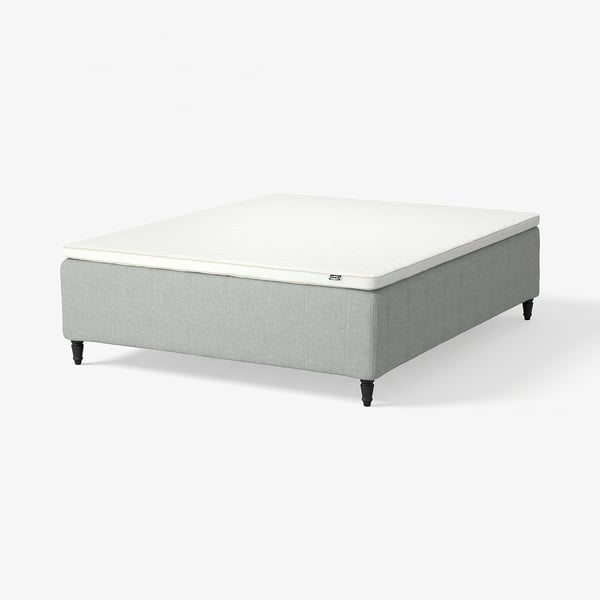 RISHÖJDEN Resårbtn m pocketresårkärna 7 zoner, inkl ben och bäddmadrass medium fast/Tibbleby beige/grå Nyläget, 160x200 cm