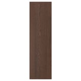En rektangulär panel i mörkt trä. Det är en SINARP lådfront i ekfanér med en stilren, modern design.