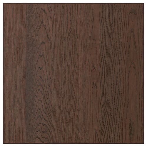 Mörkbrun ekpanel, fyrkantig form, naturlig kornstruktur, modern design.