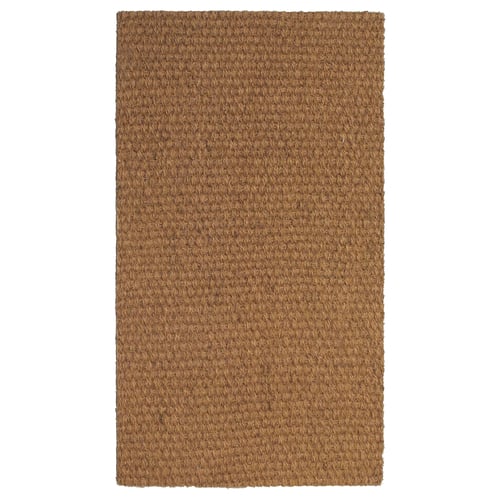 SINDAL dörrmatta i naturlig kokos, rektangulär form, texturerad väv, slitstarkt och naturligt utseende.