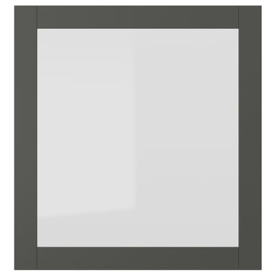 Mörkgrå SINDVIK ram med klarglas, modern och minimalistisk design.