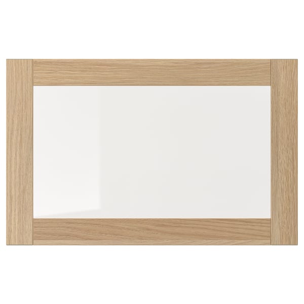 SINDVIK: ektonad ram med front i klarglas, minimalistisk design.