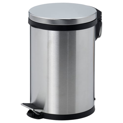 SNÖRPA pedalhink silver - cylindrisk köks-/badrumsavföring