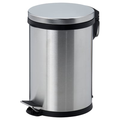 SNÖRPA pedalhink silver - cylindrisk köks-/badrumsavföring