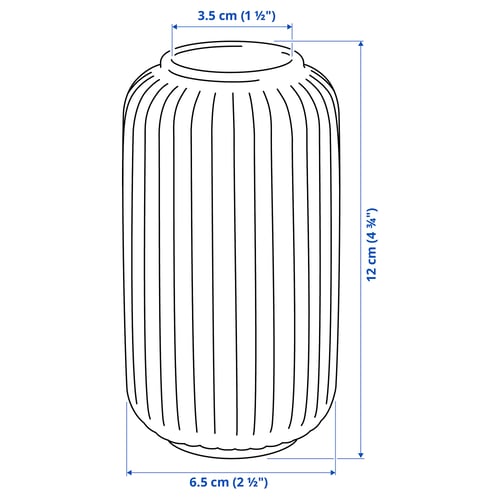 Illustration med mått för produkten: STILREN.