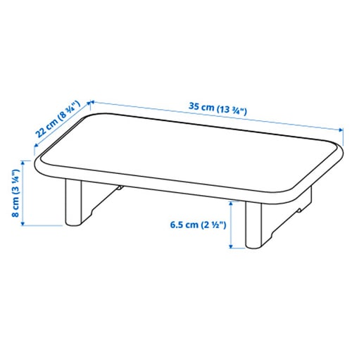Illustration med mått för produkten: STOLTHET.