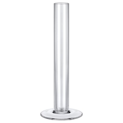 TAJT-glasvas, klar med smal hals och stabil bas, enkel, elegant.