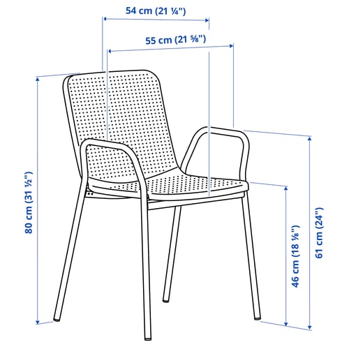 Illustration med mått för produkten: TORPARÖ.