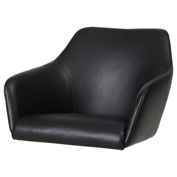 Svart TOSSBERG modern läderstol med elegant design.